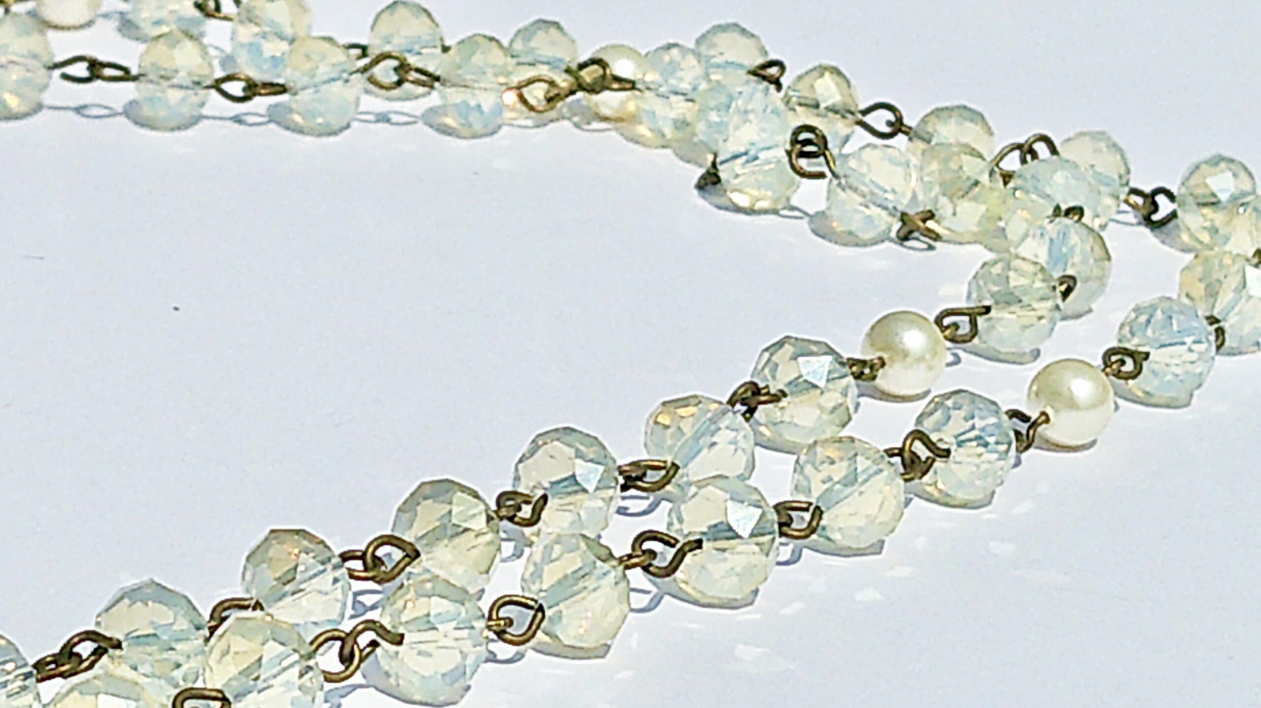 Italian Our Lady Of Lourdes Swarovski and Crystal Rosary - Image 3