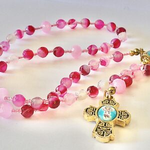 Divine Child Beaded Crystal and Quartz Gemstone Rosary